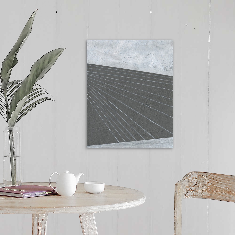A farmhouse room featuring Gray Matter Lines II
