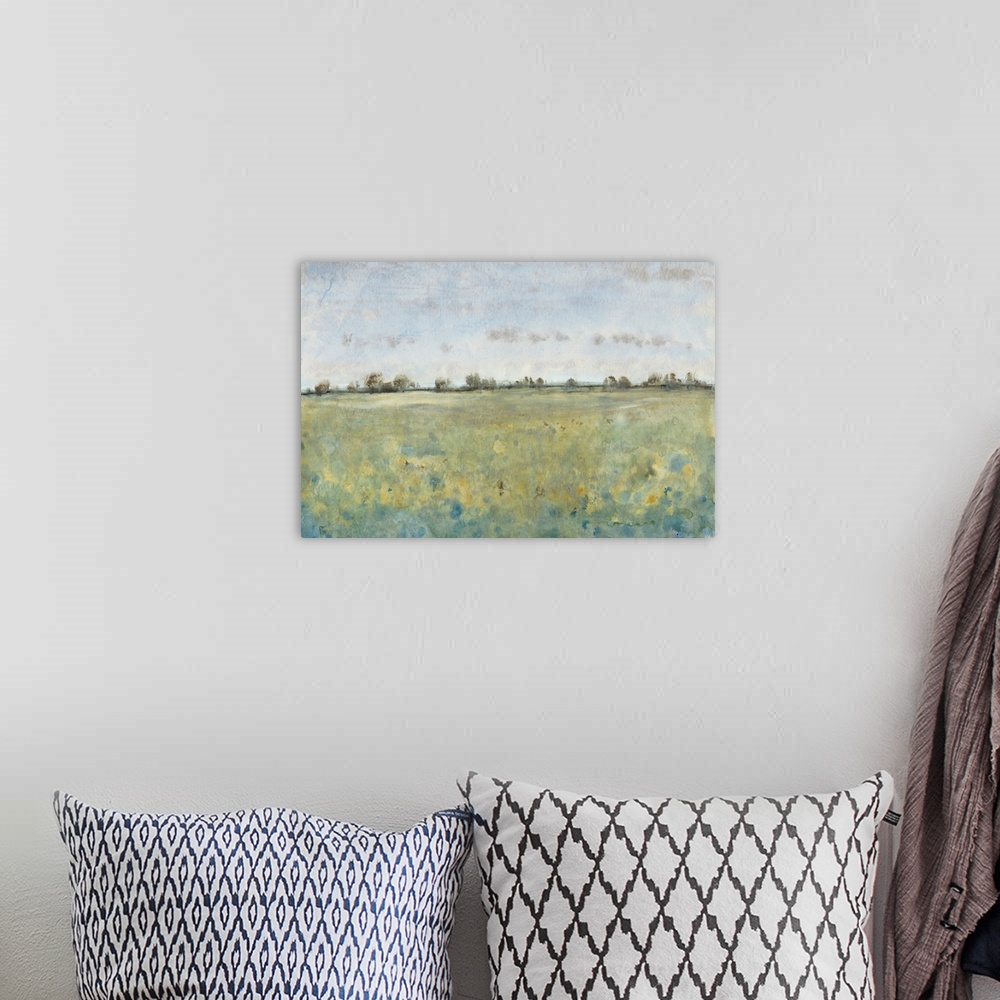A bohemian room featuring Grazing Land IV
