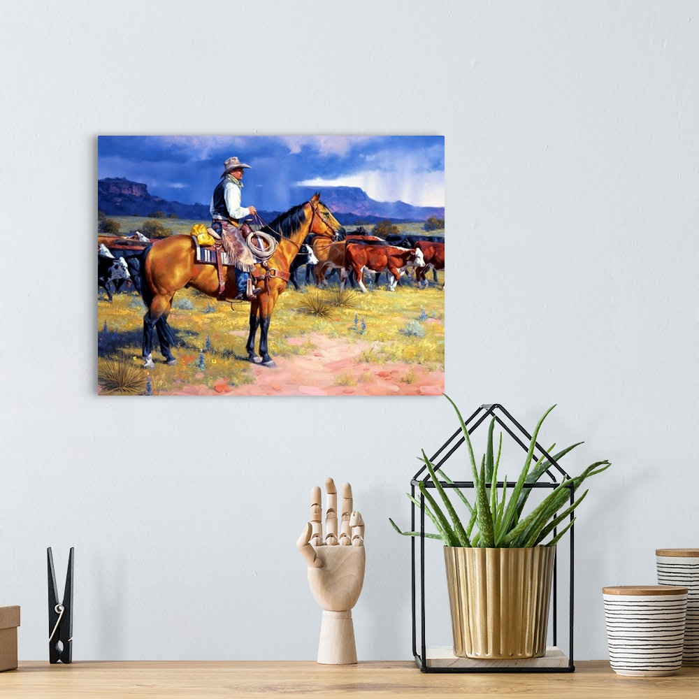 A bohemian room featuring Great American Cowboy