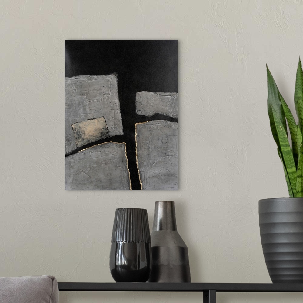 A modern room featuring Grey Litho I