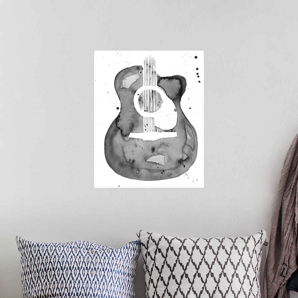 A bohemian room featuring Guitar Flow I
