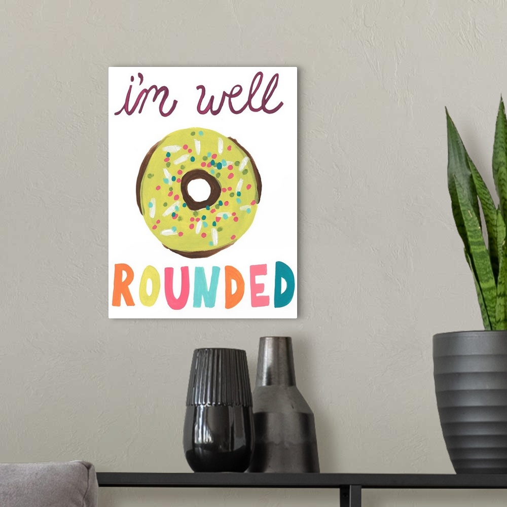 A modern room featuring Happy Donuts II