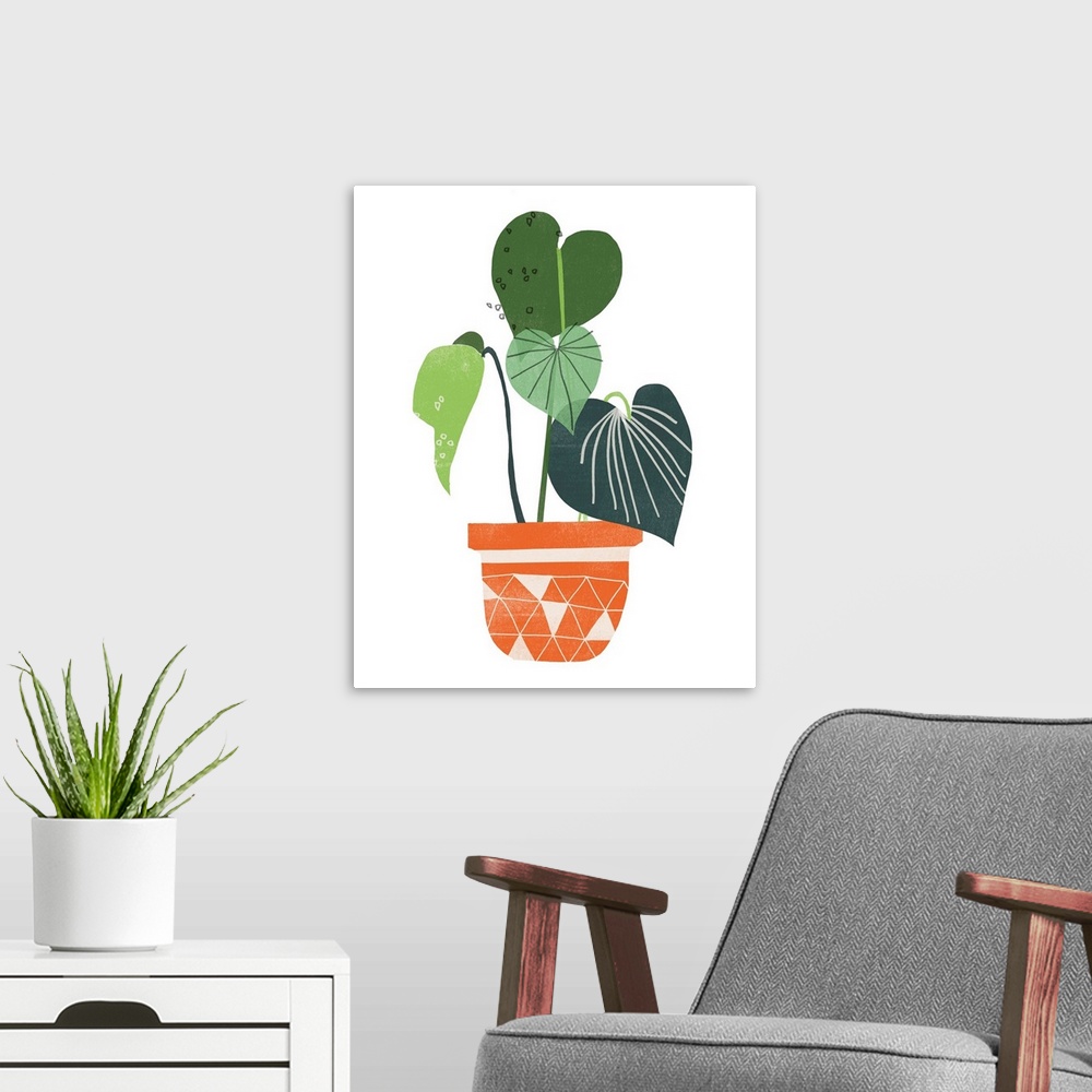 A modern room featuring Happy Plants II