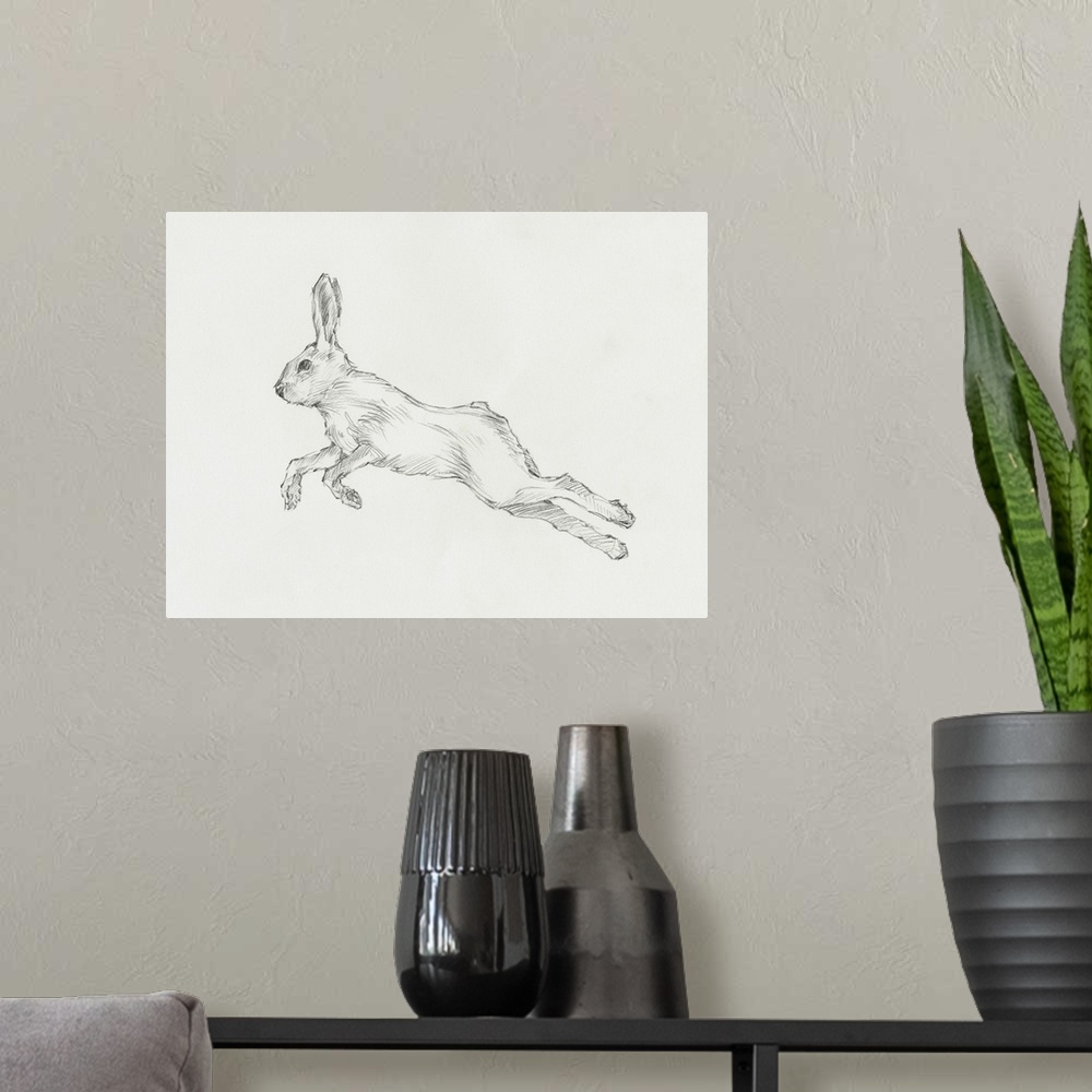 A modern room featuring Hare Pencil Study II