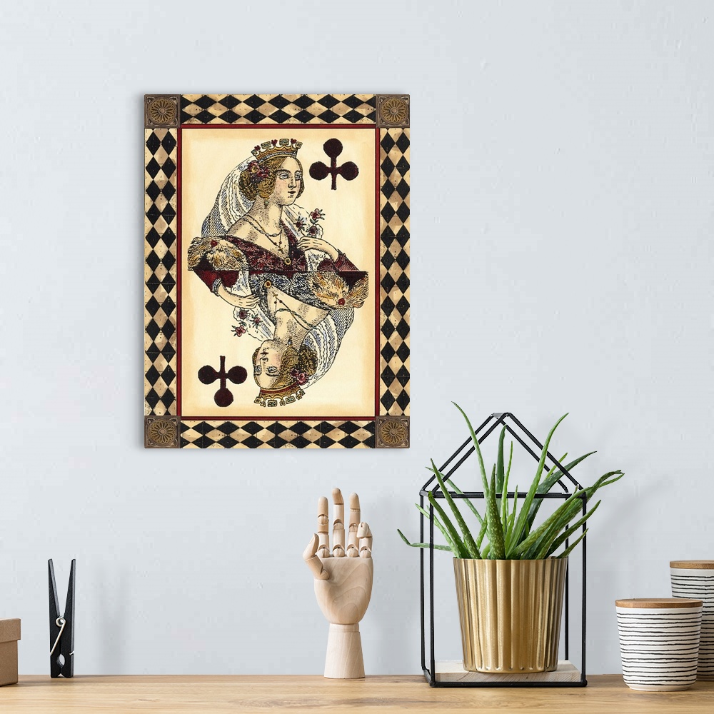 A bohemian room featuring Harlequin Cards III