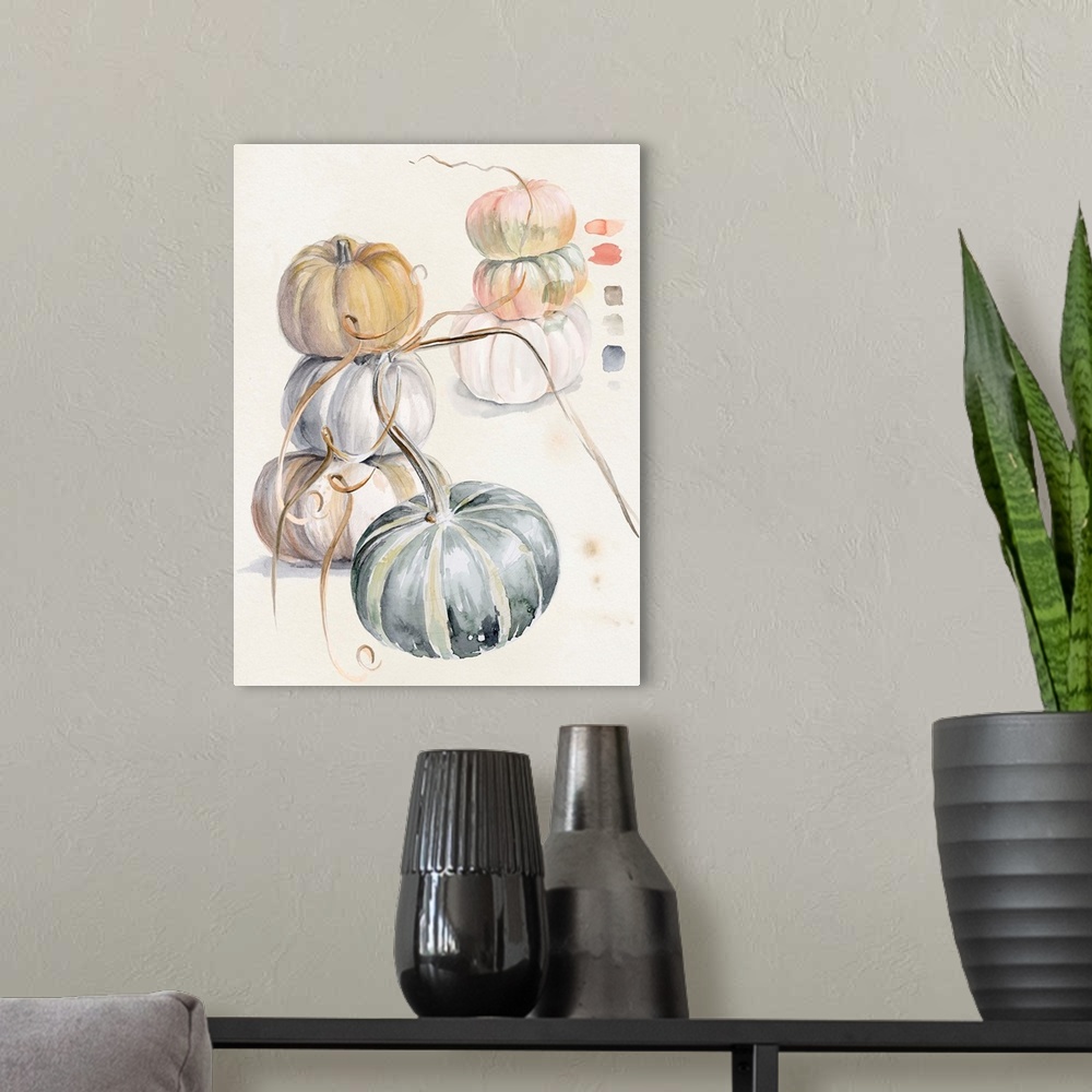 A modern room featuring Harvest Pumpkins II