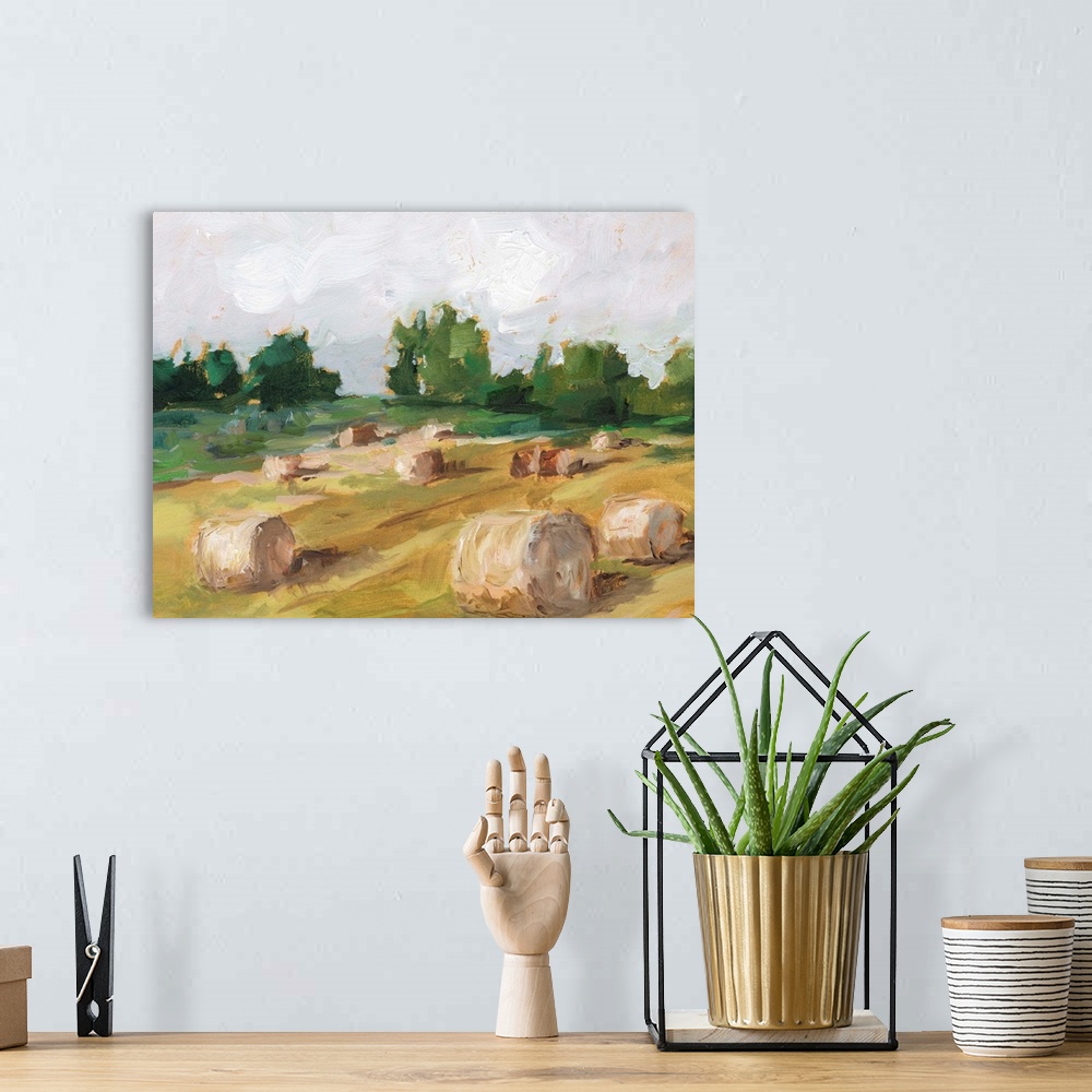 A bohemian room featuring Hay Field I