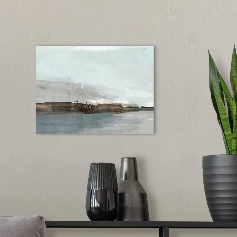 A modern room featuring Hazy Inlet I
