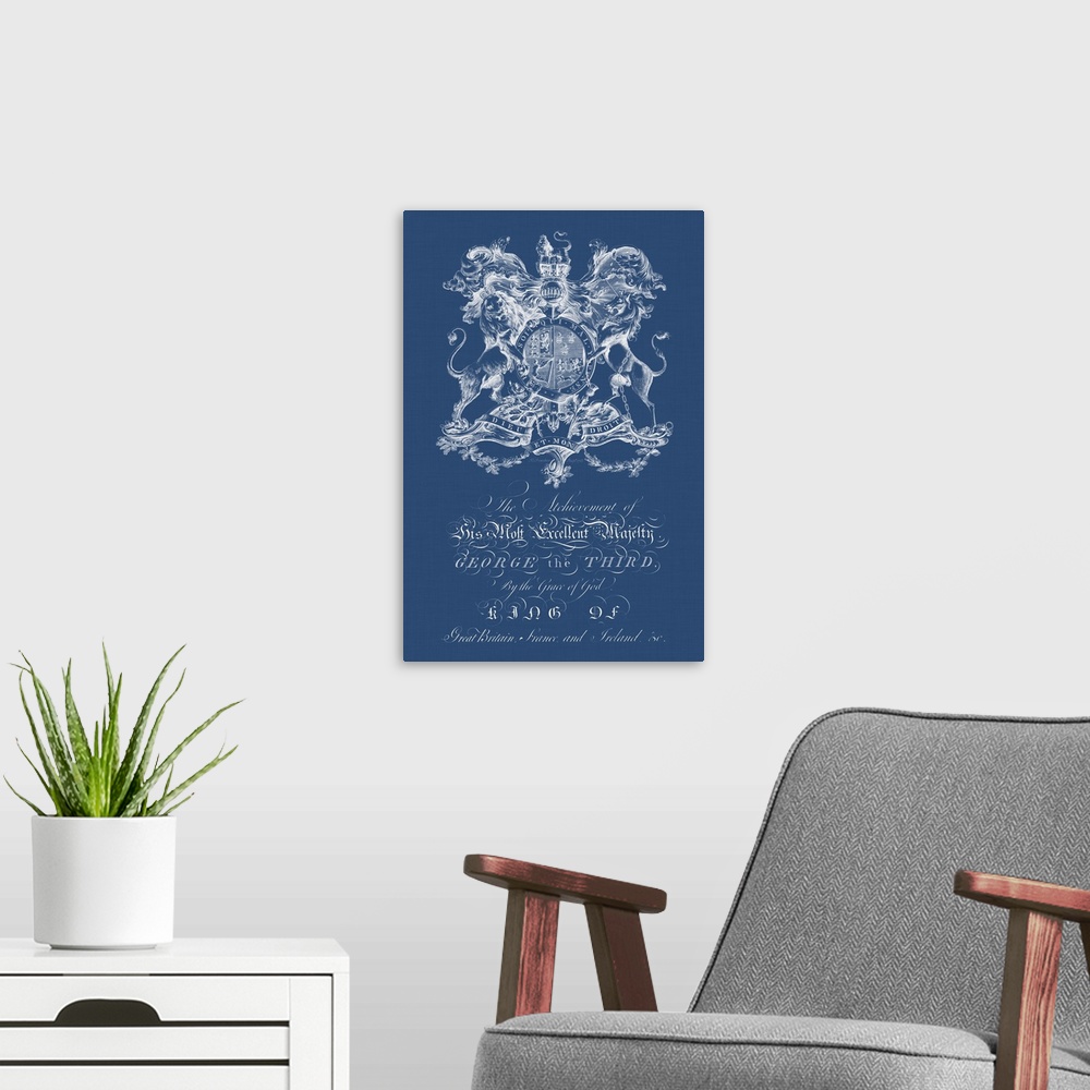 A modern room featuring Heraldry on Navy I