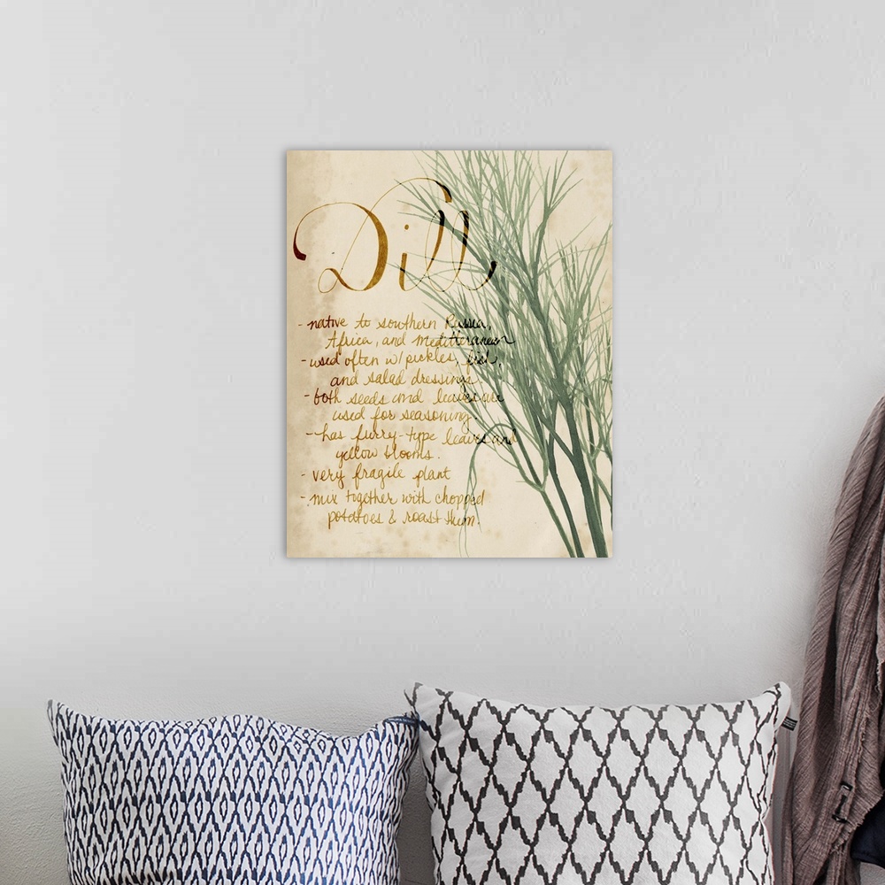 A bohemian room featuring Herb Study II