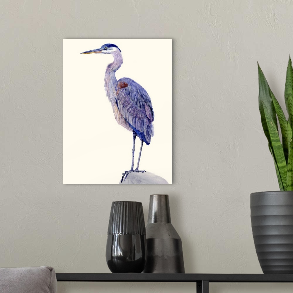 A modern room featuring Heron Study I