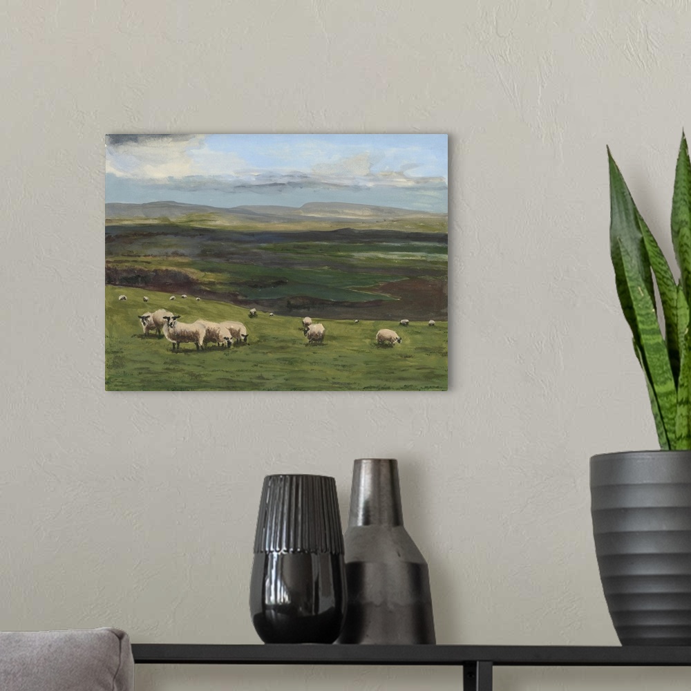 A modern room featuring Highland Sheep I