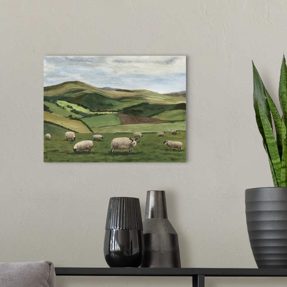 A modern room featuring Highland Sheep II
