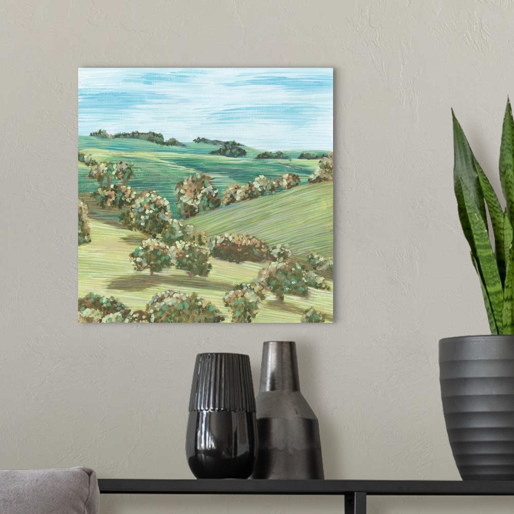 A modern room featuring Hill Lines V