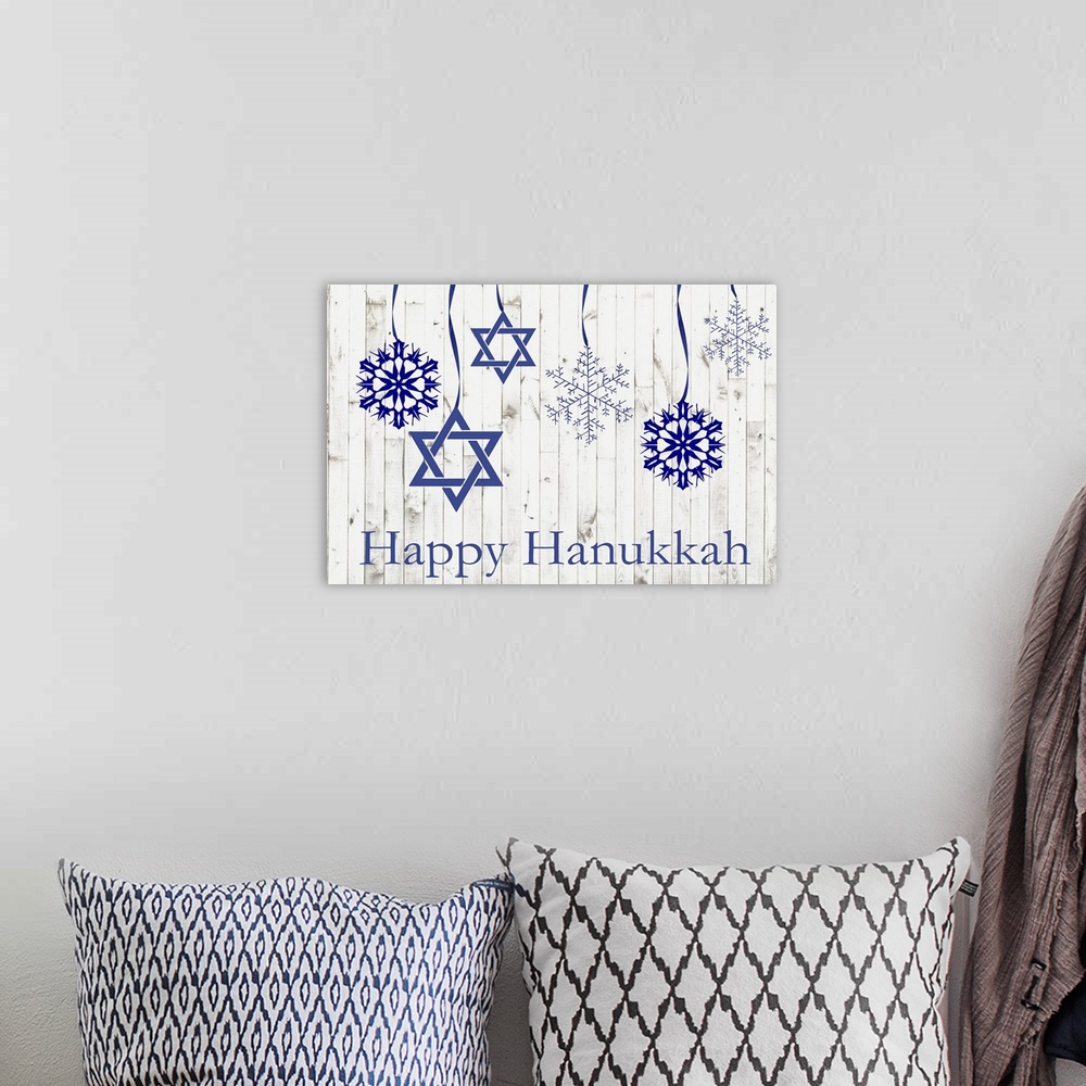 A bohemian room featuring Holiday Decor Happy Hanukkah