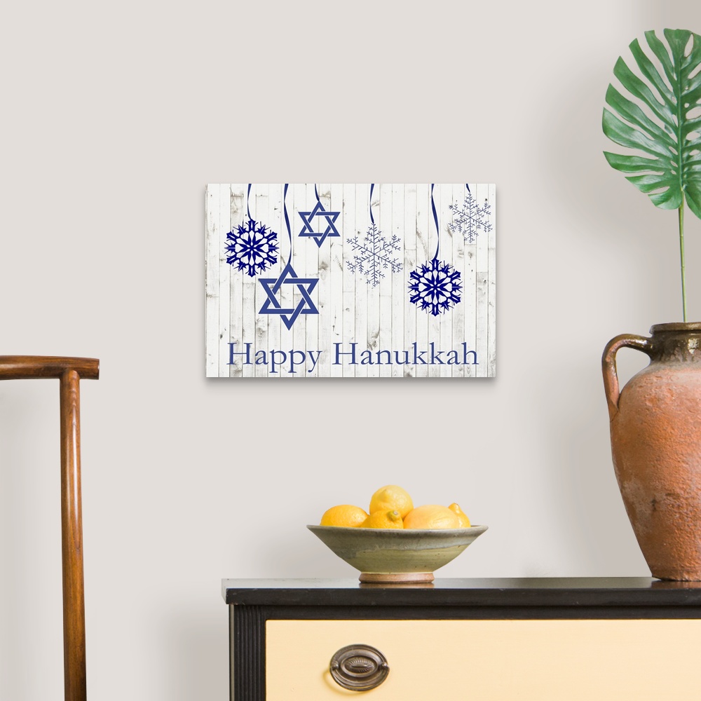 A traditional room featuring Holiday Decor Happy Hanukkah