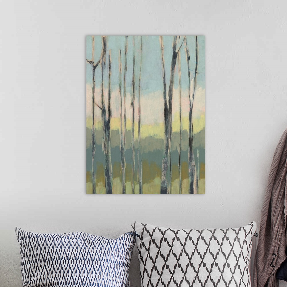 A bohemian room featuring Horizon Through The Trees I