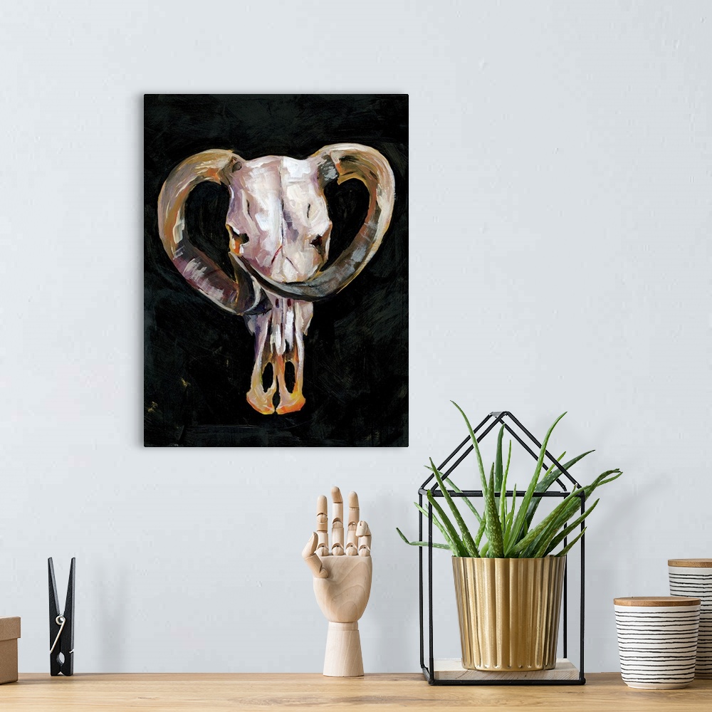 A bohemian room featuring Horned Skull II