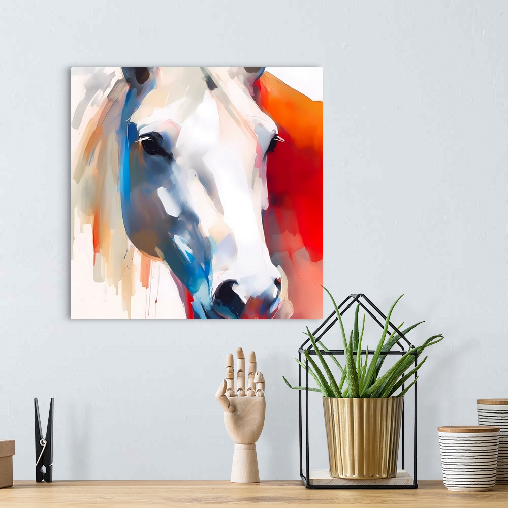 A bohemian room featuring Horse