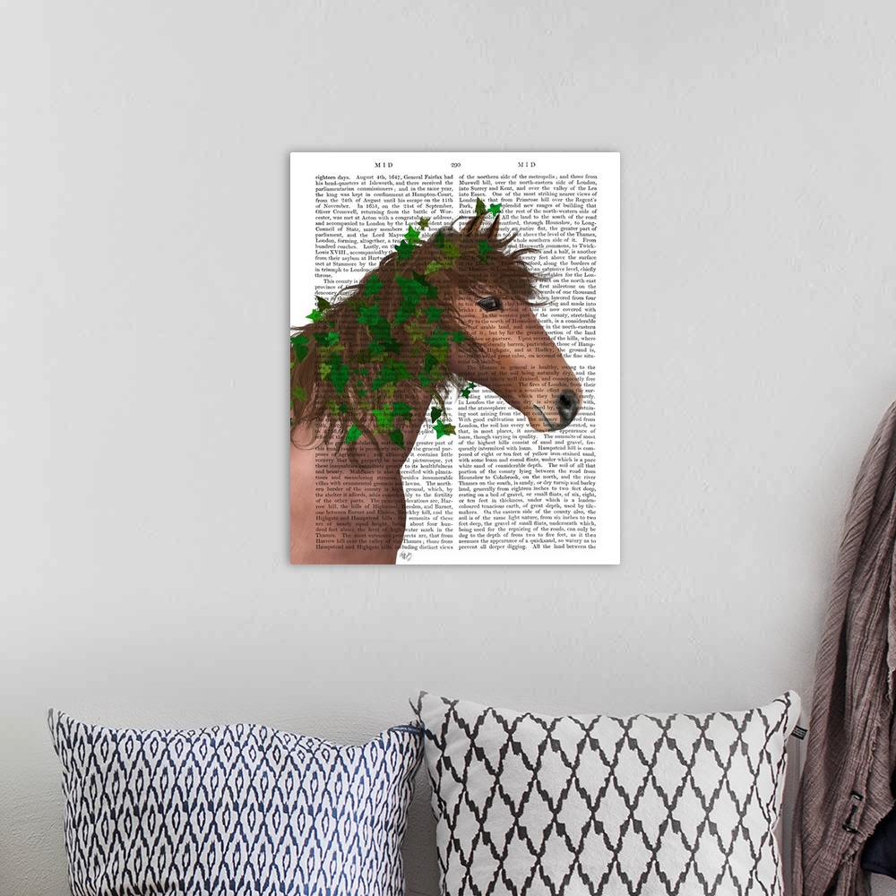 A bohemian room featuring Horse Chestnut with Ivy