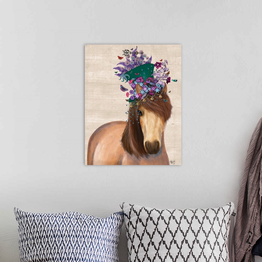 A bohemian room featuring Horse Mad Hatter