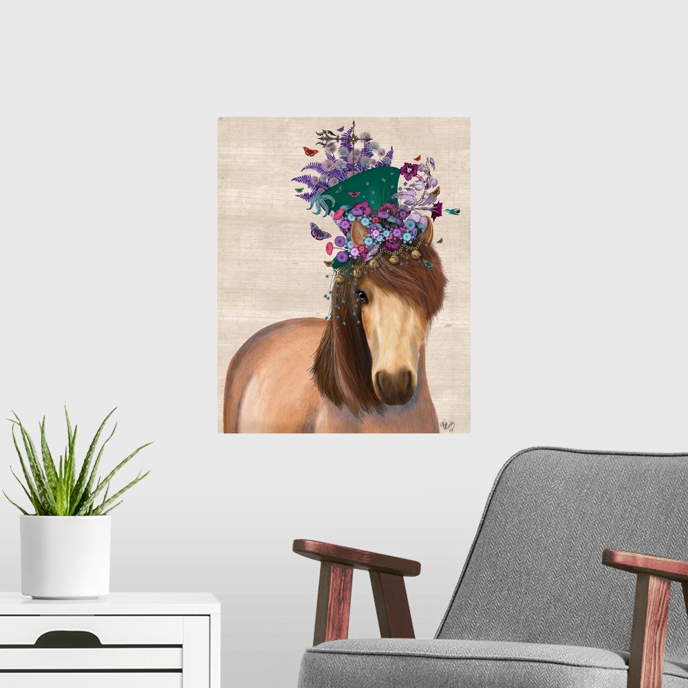 A modern room featuring Horse Mad Hatter