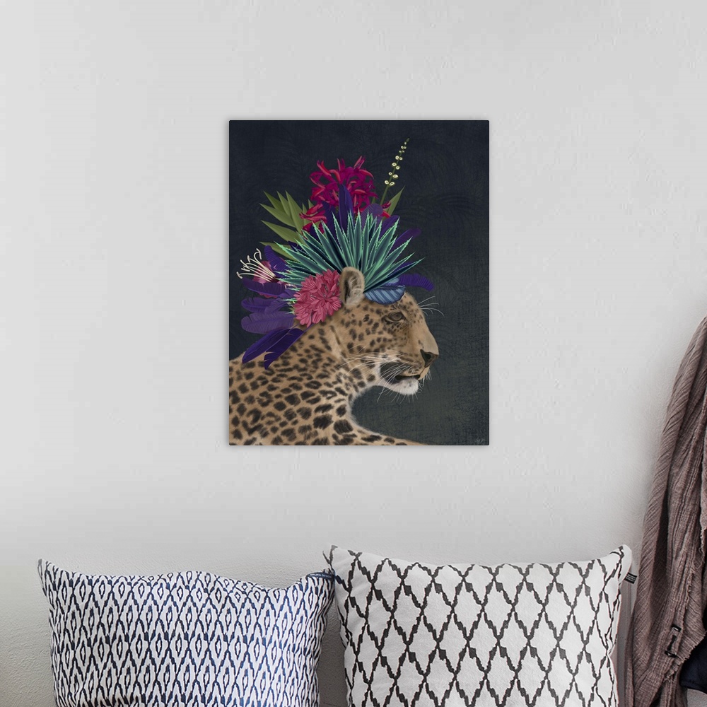 A bohemian room featuring Hot House Leopard 1