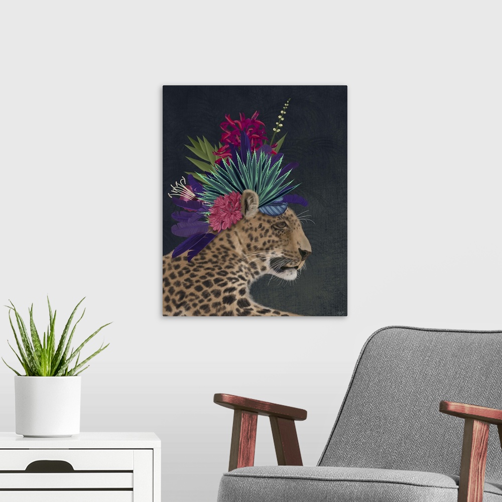 A modern room featuring Hot House Leopard 1