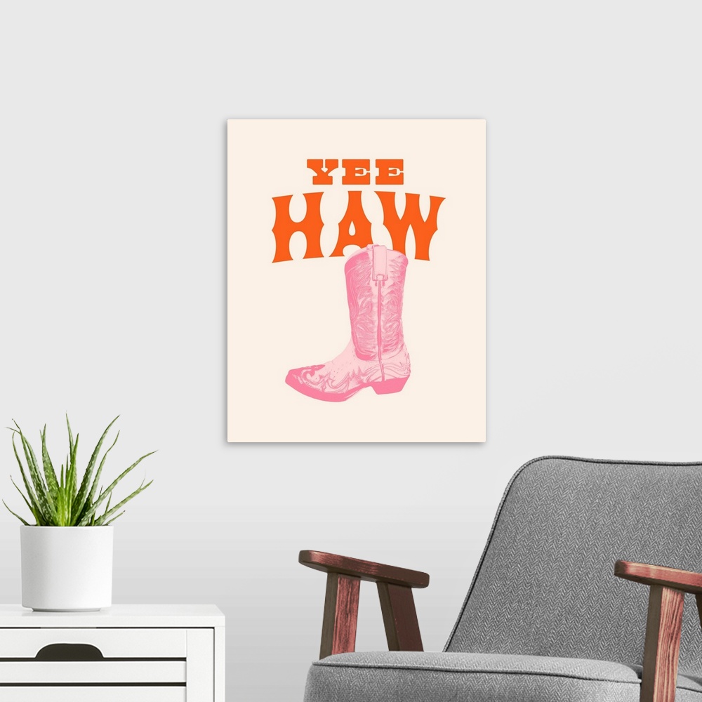 A modern room featuring Howdy Cowgirl III