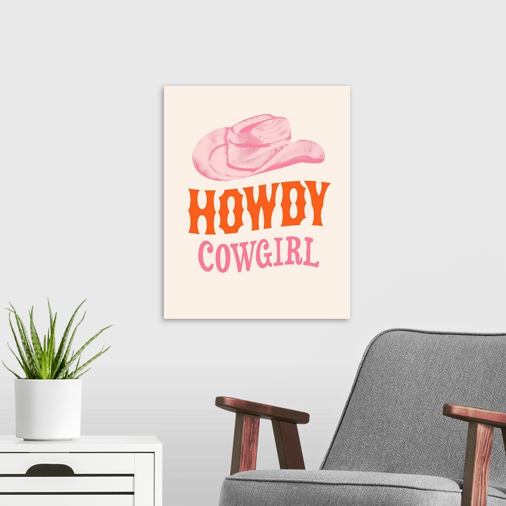 A modern room featuring Howdy Cowgirl IV