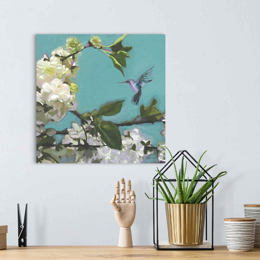 A bohemian room featuring Hummingbird Florals I