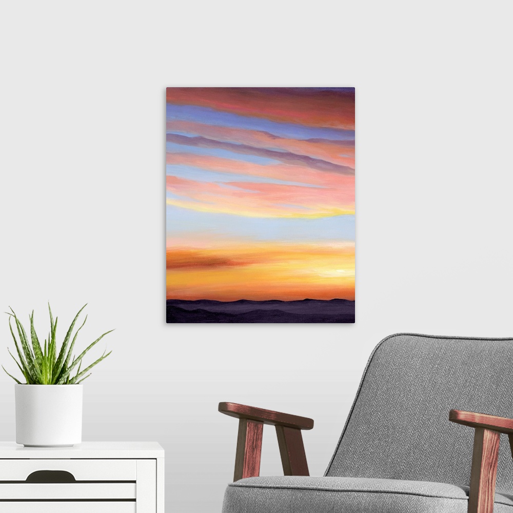 A modern room featuring Ignited Dusk I