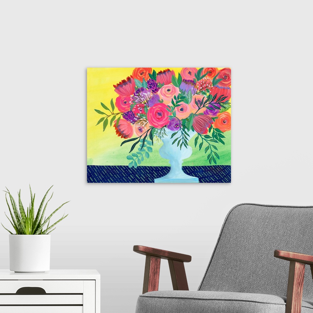 A modern room featuring Imaginary Floral I
