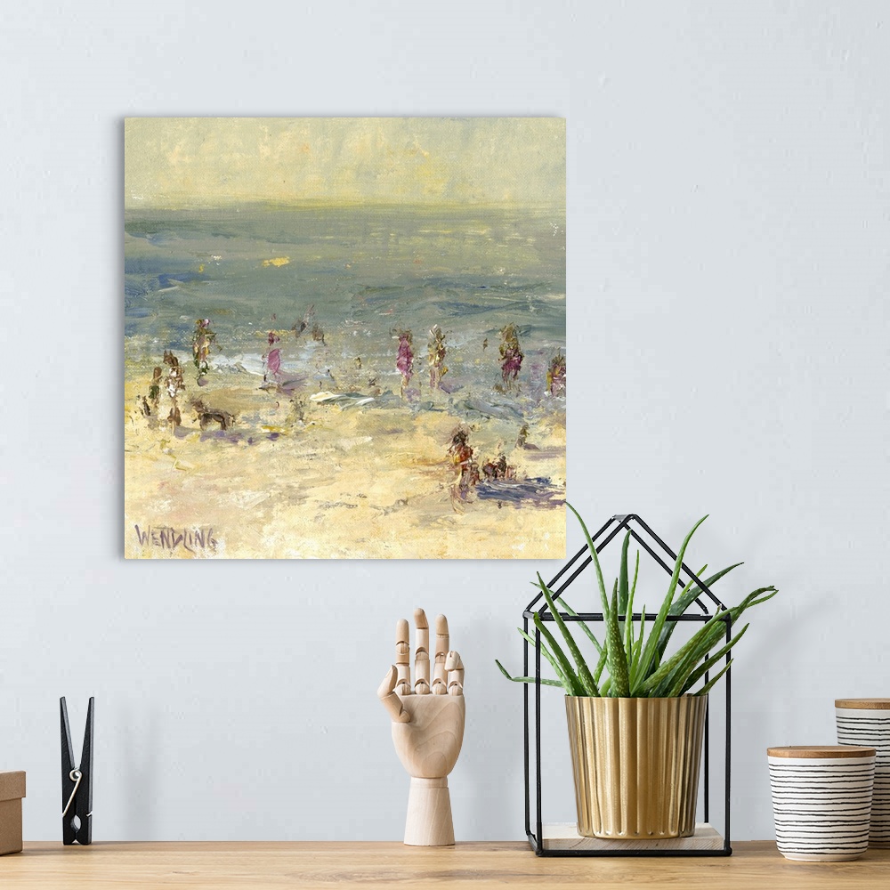 A bohemian room featuring Impasto Beach Day II