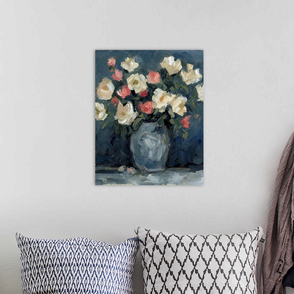 A bohemian room featuring Impasto Floral Arrangement II