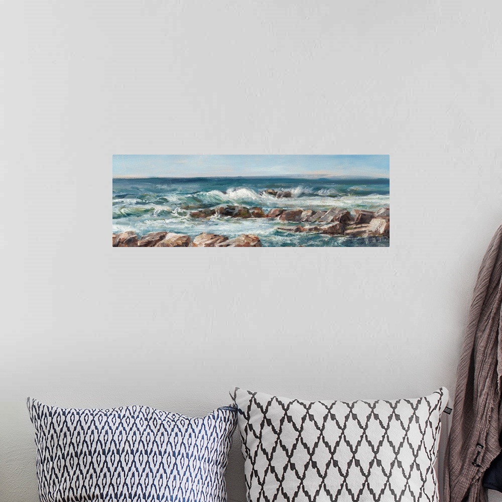 A bohemian room featuring Impasto Ocean View V