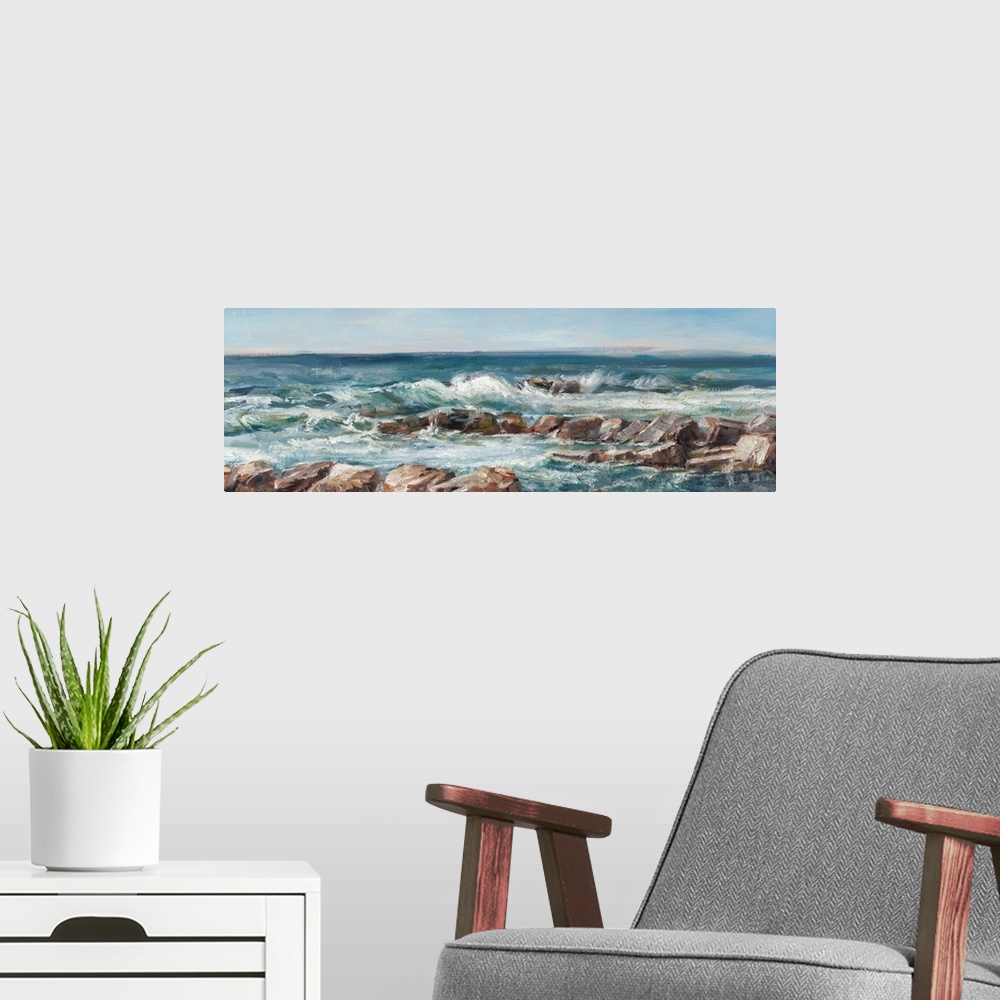 A modern room featuring Impasto Ocean View V