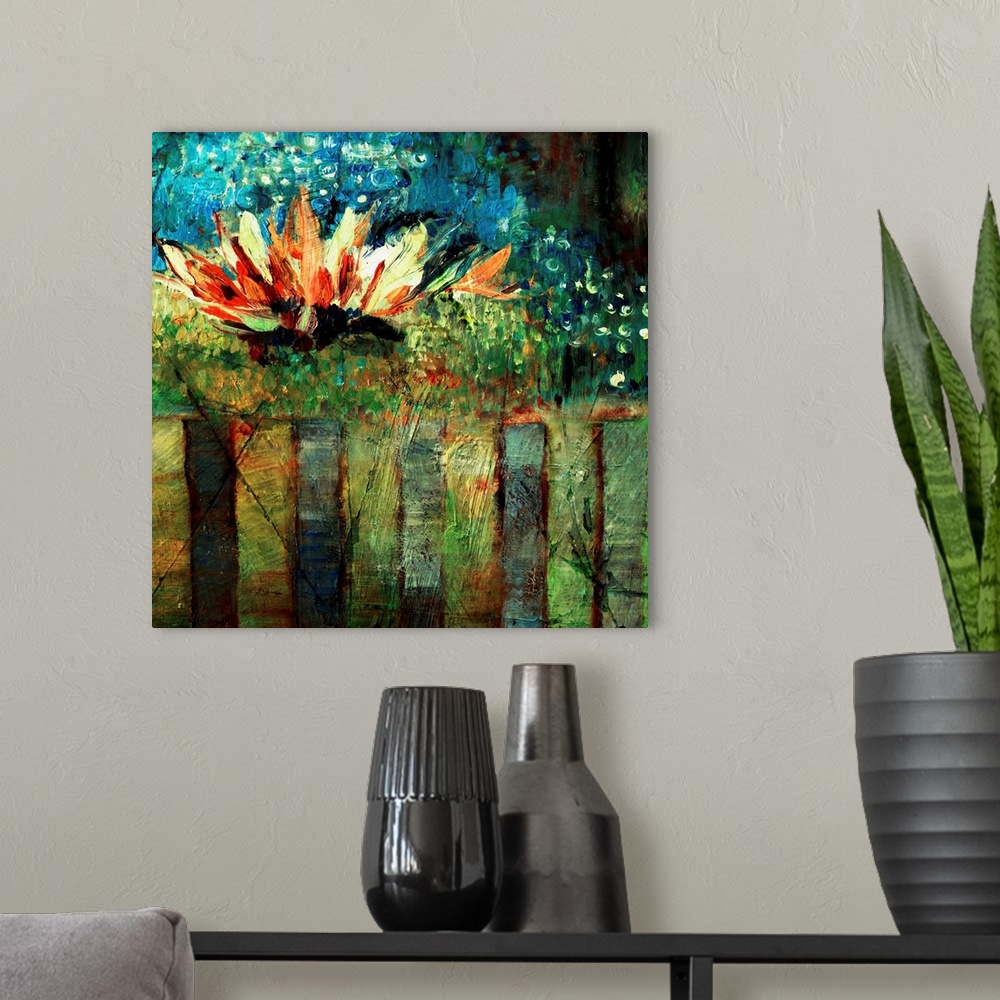A modern room featuring Impressionist Lily II