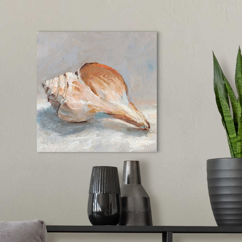 A modern room featuring Impressionist Shell Study III