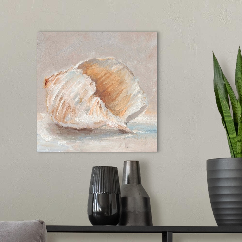 A modern room featuring Impressionist Shell Study IV