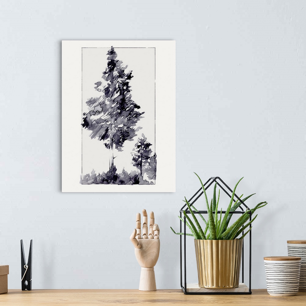 A bohemian room featuring Inky Evergreen I