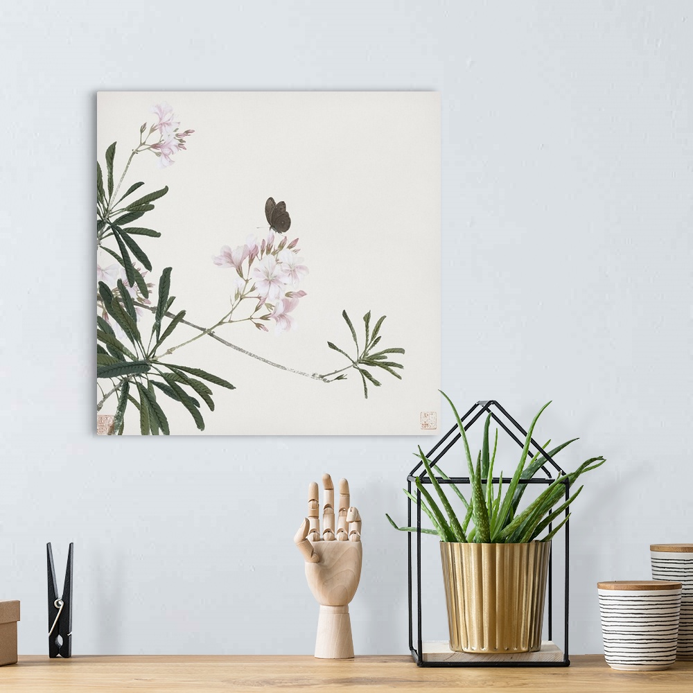 A bohemian room featuring Insects and Flowers V