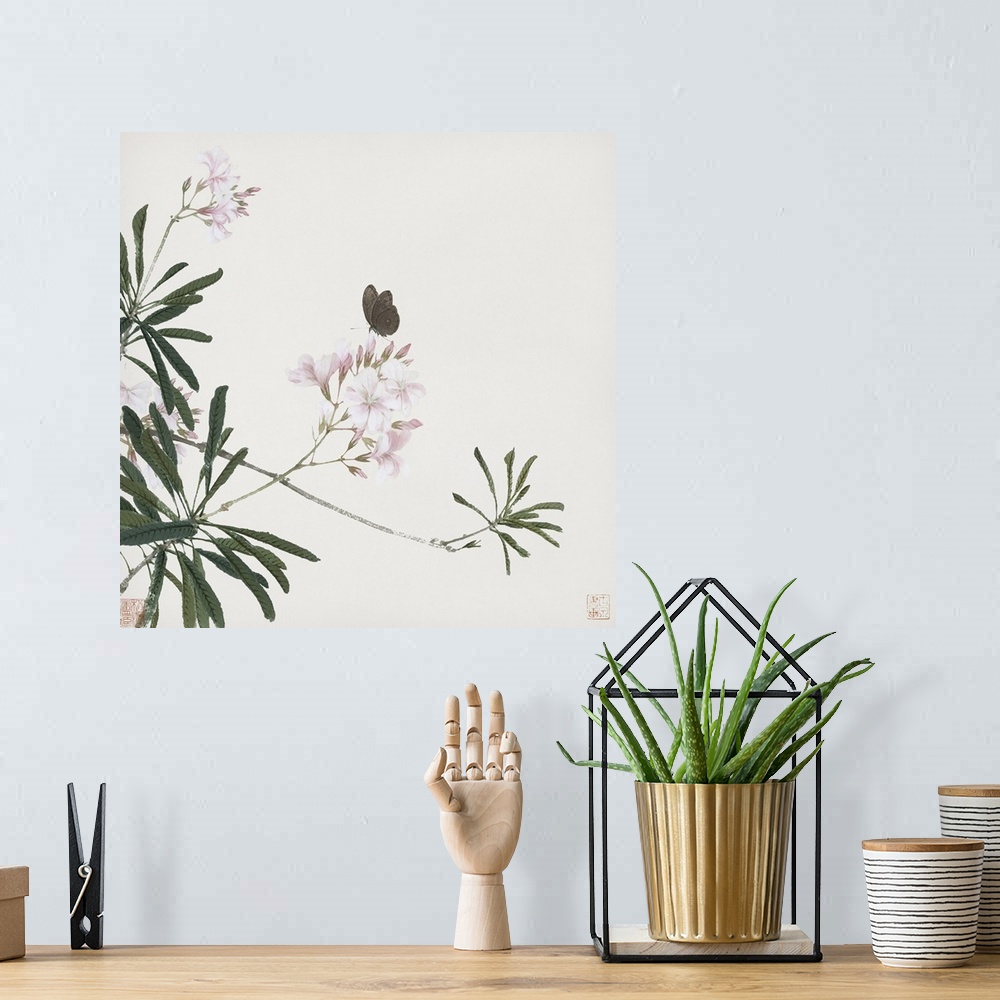 A bohemian room featuring Insects and Flowers V