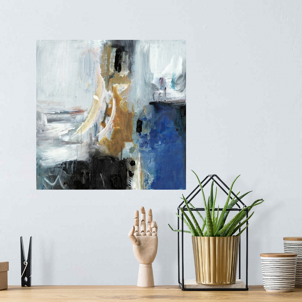 A bohemian room featuring Interplay Abstract I