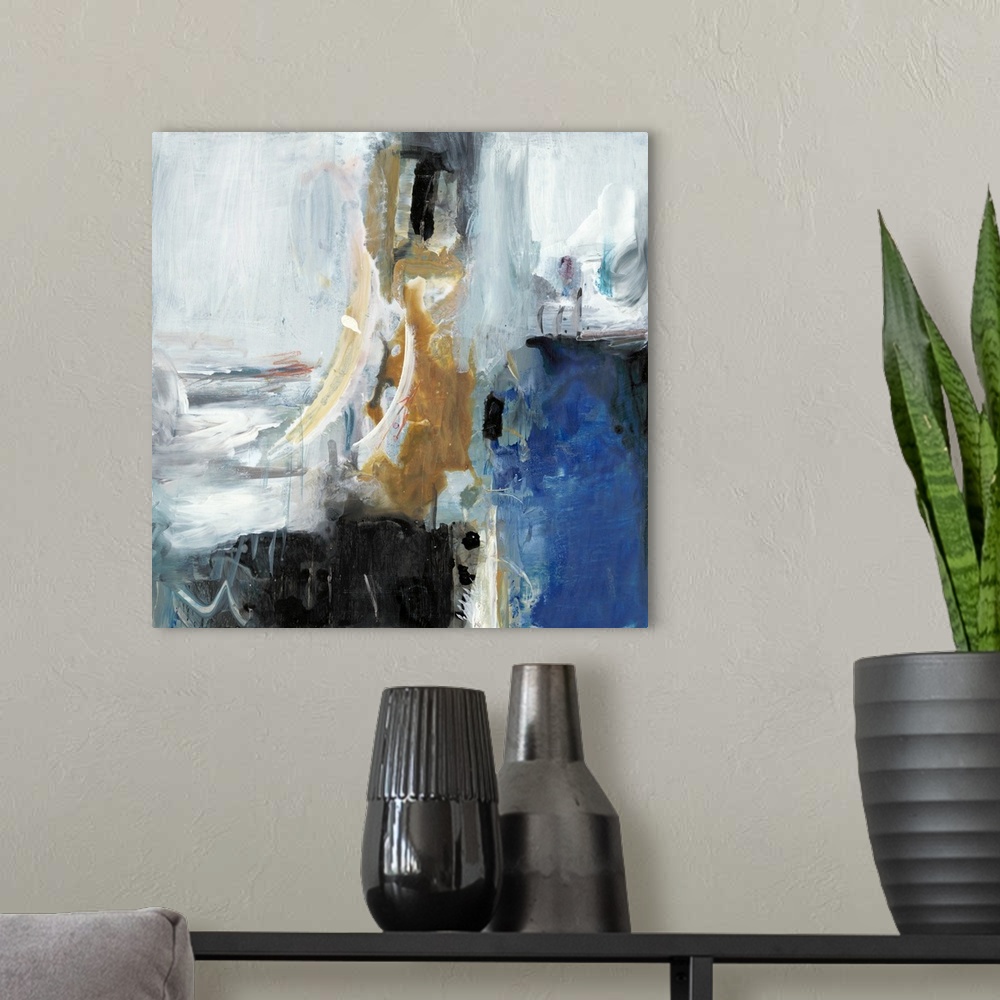 A modern room featuring Interplay Abstract I