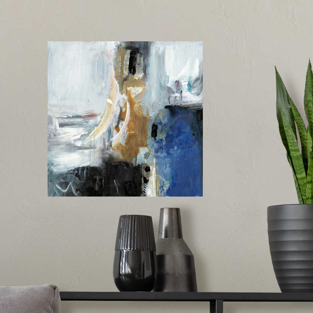 A modern room featuring Interplay Abstract I