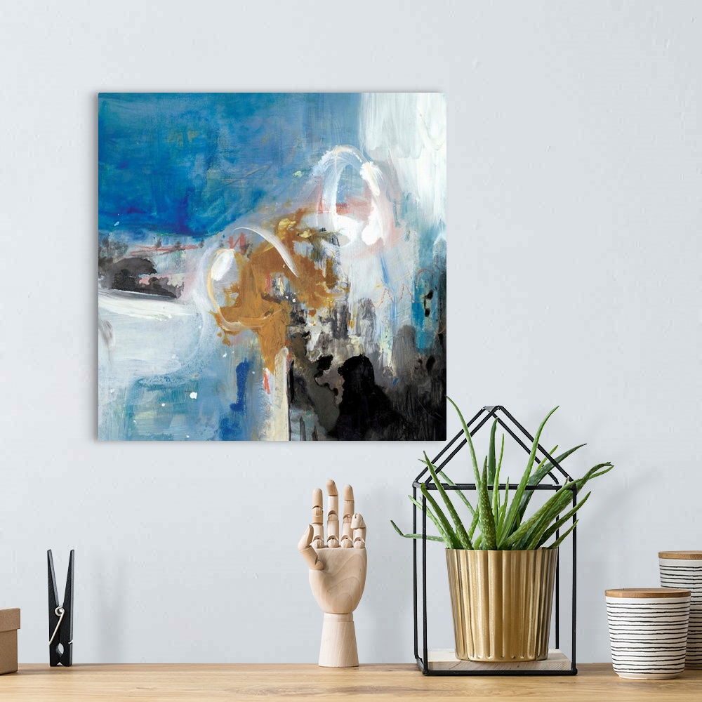 A bohemian room featuring Interplay Abstract II