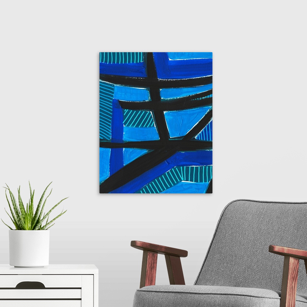 A modern room featuring Involved Blues I