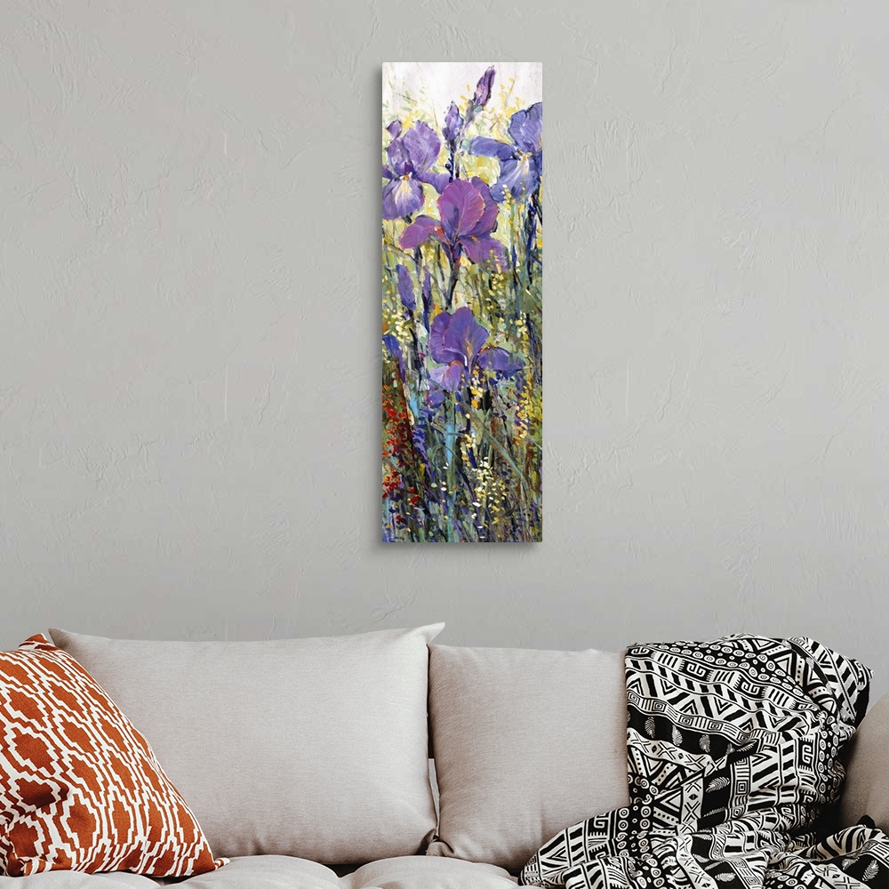 A bohemian room featuring Iris Field I