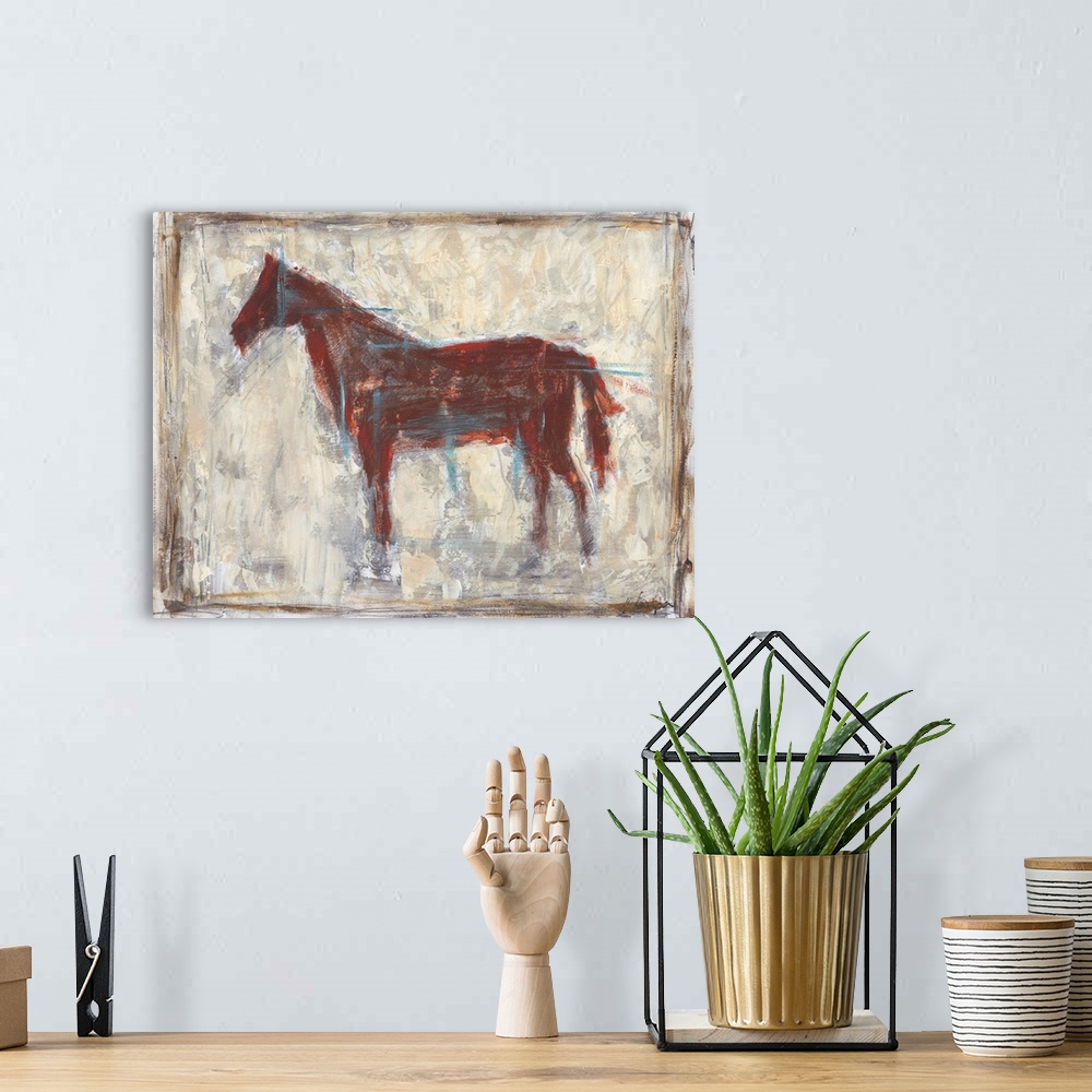 A bohemian room featuring Iron Equine I